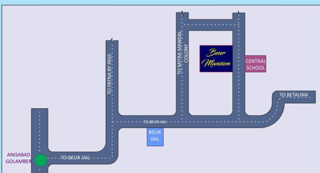 R.R. Beur Mansion, Beur, Patna — locmap