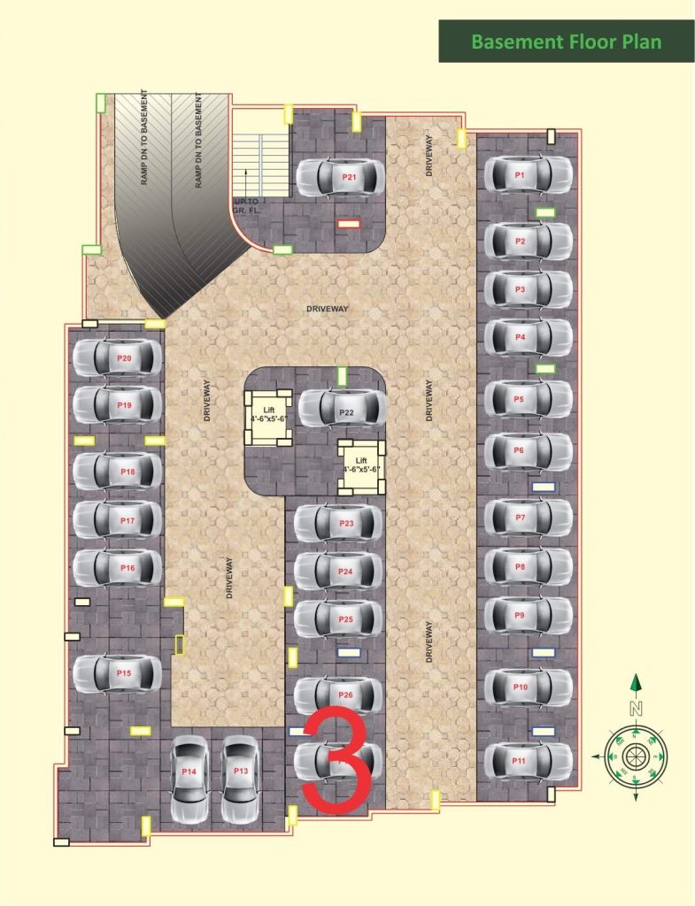 R.R. Beur Mansion, Beur, Patna — plan basement