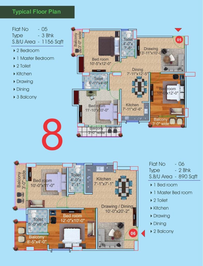R.R. Beur Mansion, Beur, Patna — unit 05 06