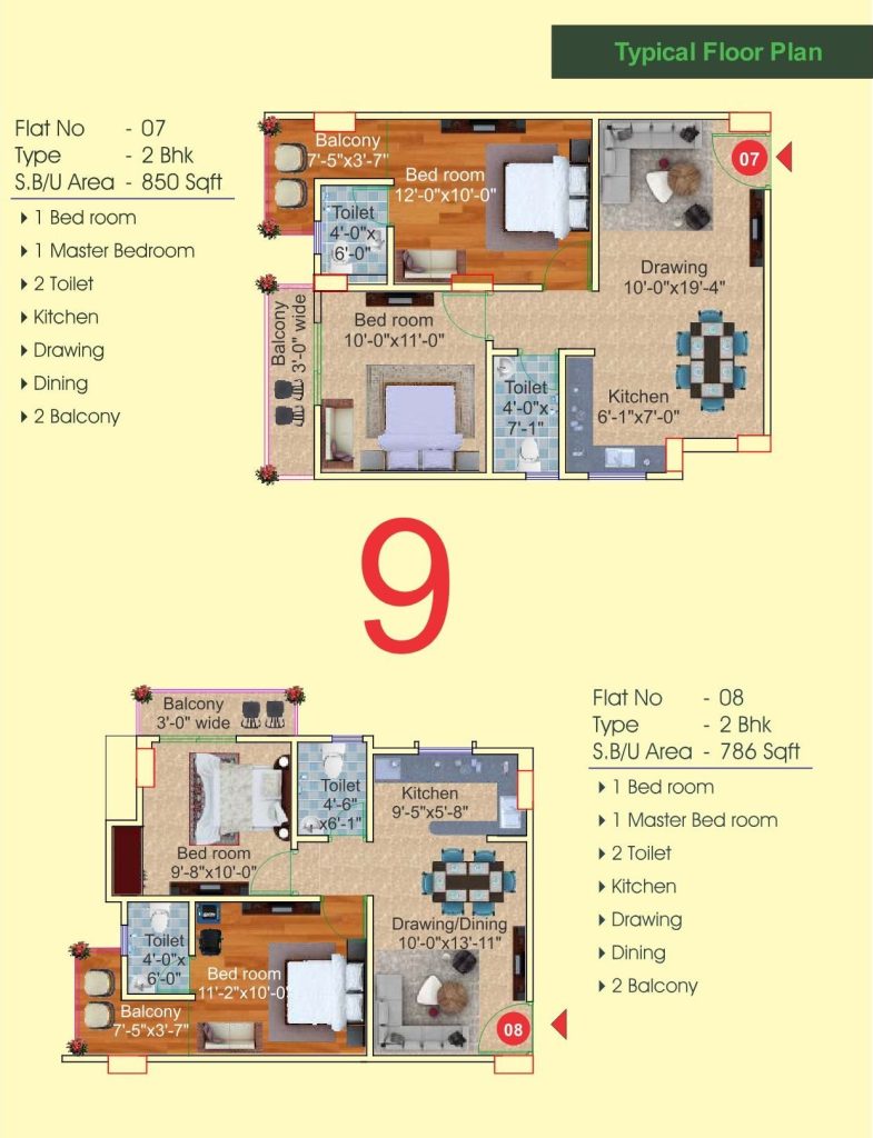 R.R. Beur Mansion, Beur, Patna — unit 07 08