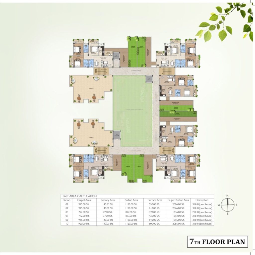 R.R. Meadow View, Danapur — plan 7th