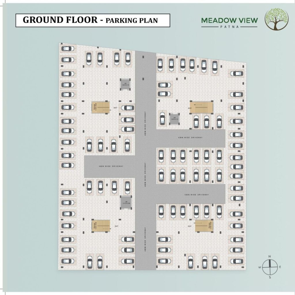 R.R. Meadow View, Danapur — plan parking