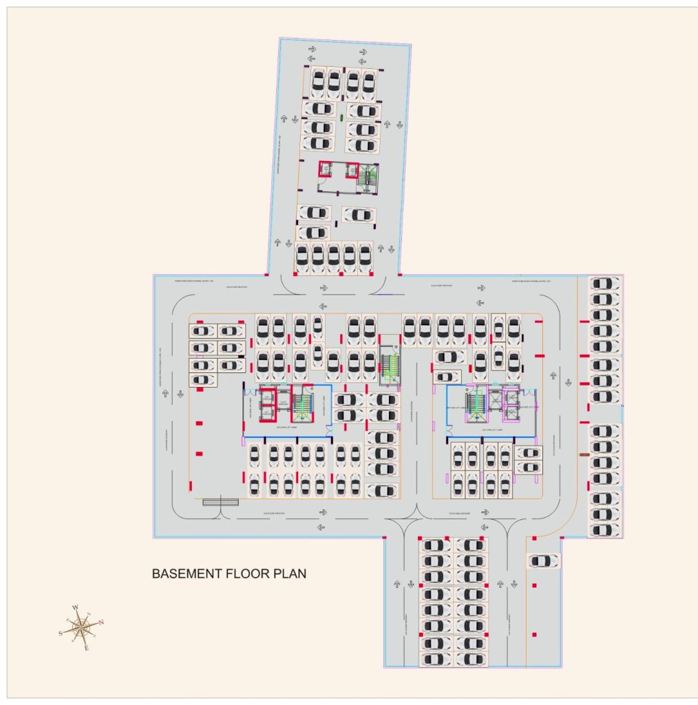 R.R. HighLine Tower — basement floor plan