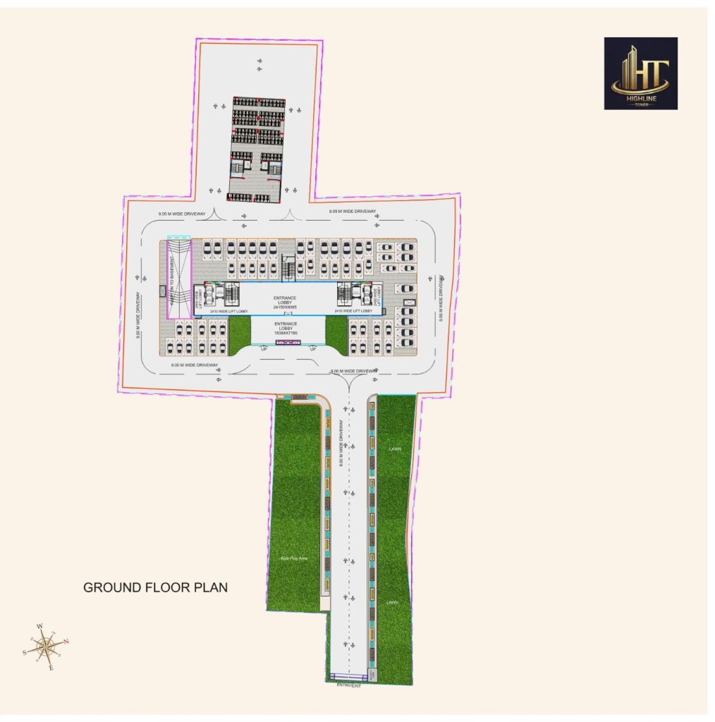 R.R. HighLine Tower — ground floor plan
